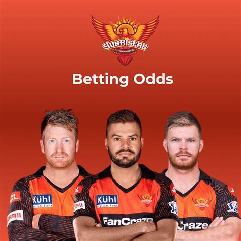 sunrisers hyderabad betting odds